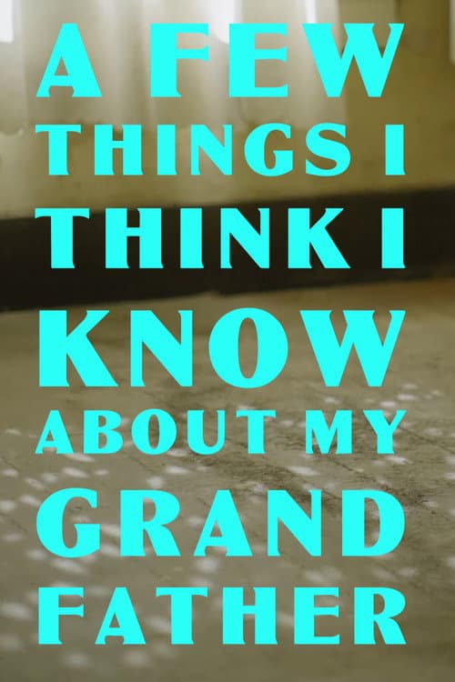 A Few Things I Think I Know About my Grandfather poster