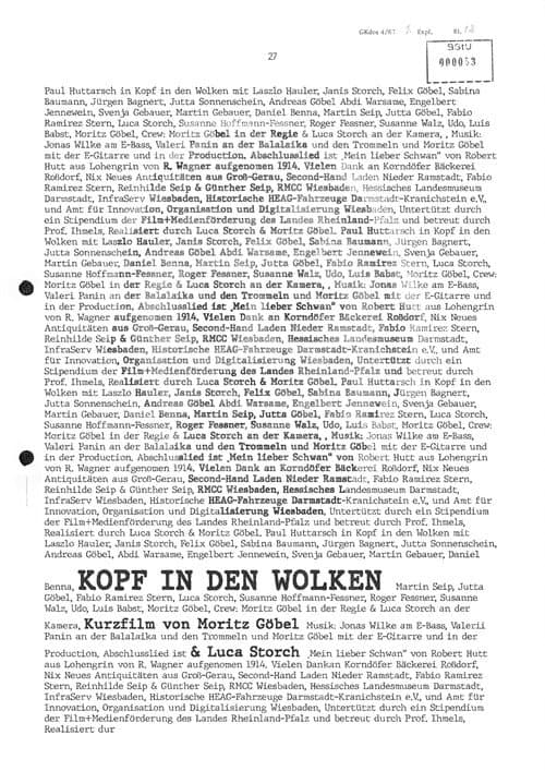 Kopf in den Wolken poster