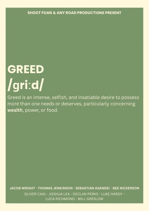 GREED poster