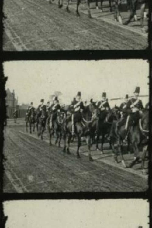 The 13th Hussars on the march through Dublin streets poster