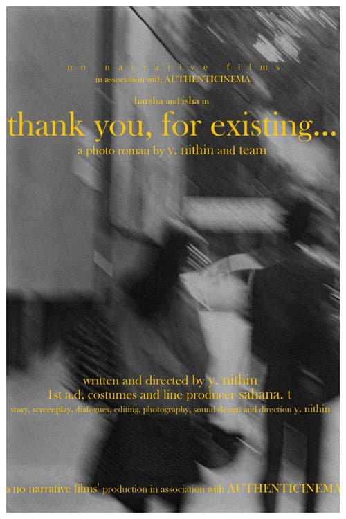 thank you, for existing... poster