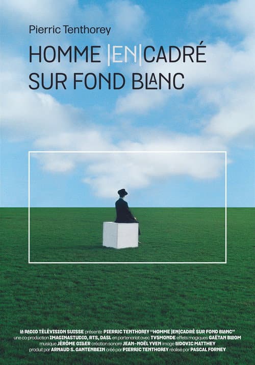 Homme Cadré sur Fond Blanc poster