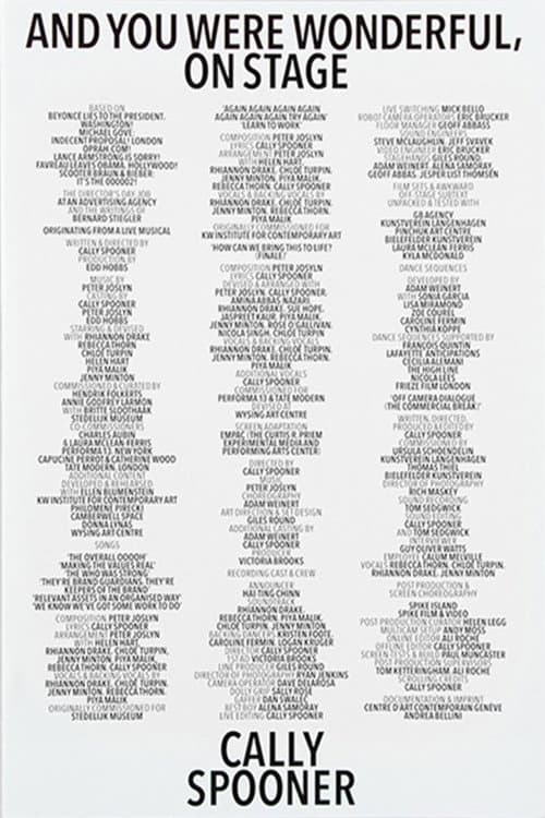 And You Were Wonderful, On Stage poster